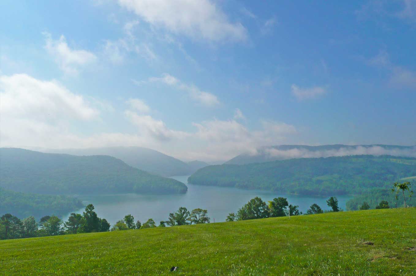 Beautiful lake seen from the Norris Highlands in East Tennessee