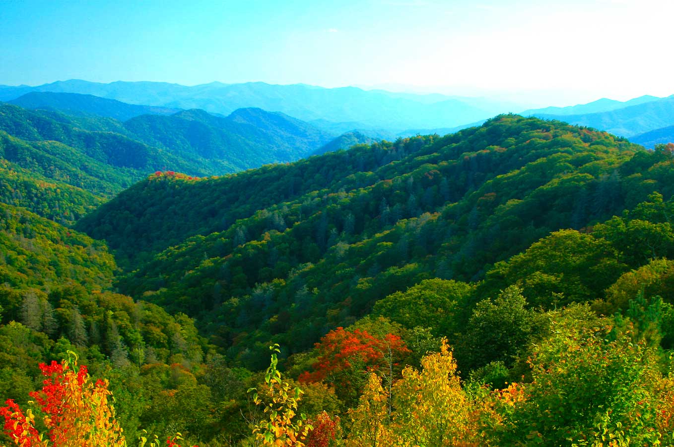 Early fall in the Great Smoky Mountains of East Tennessee