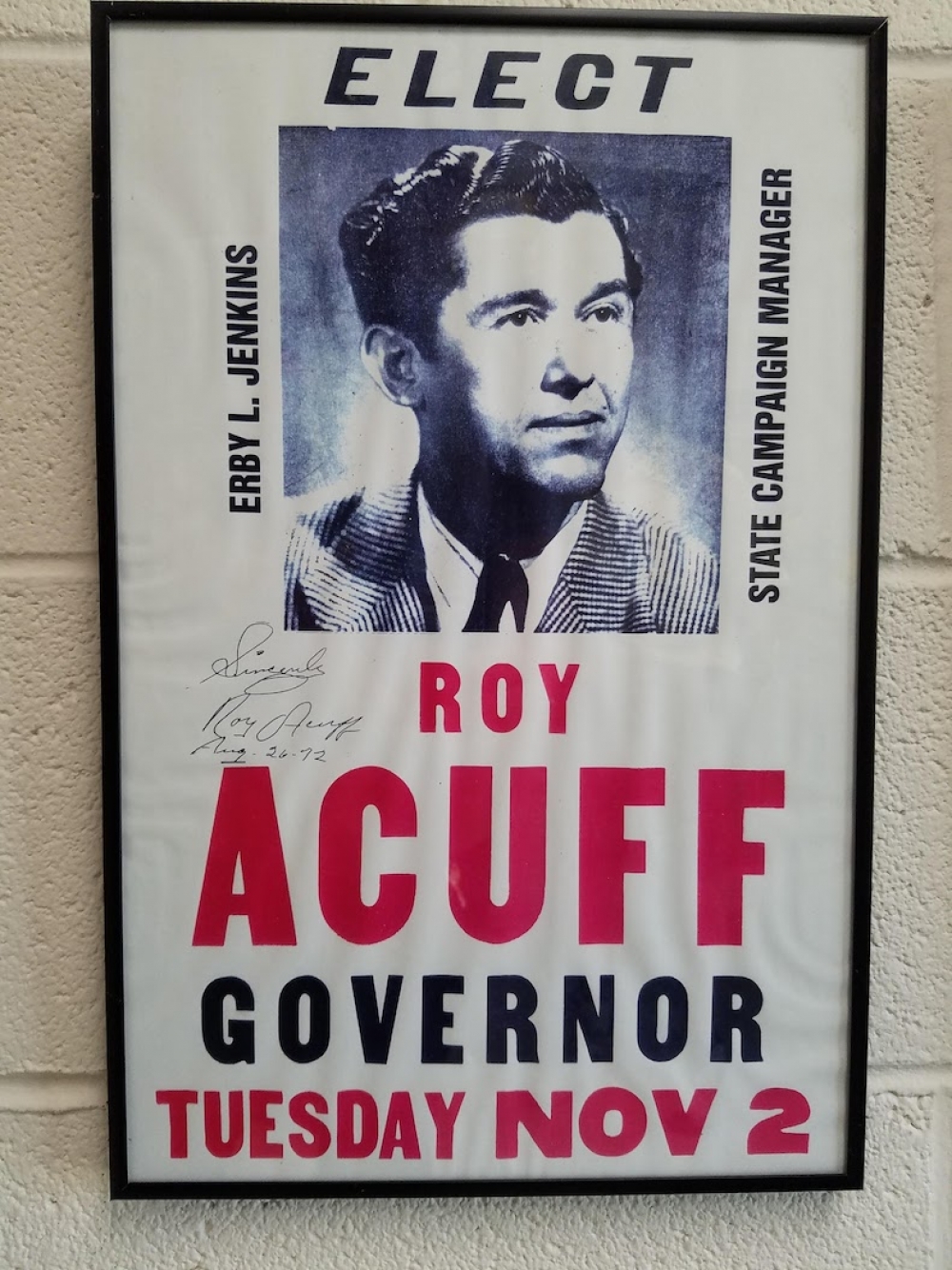 Elect Roy Acuff poster.